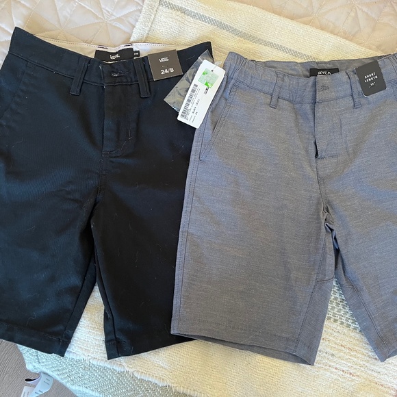 Boys size 24/8 shorts vans and rvca NWT - Picture 1 of 3